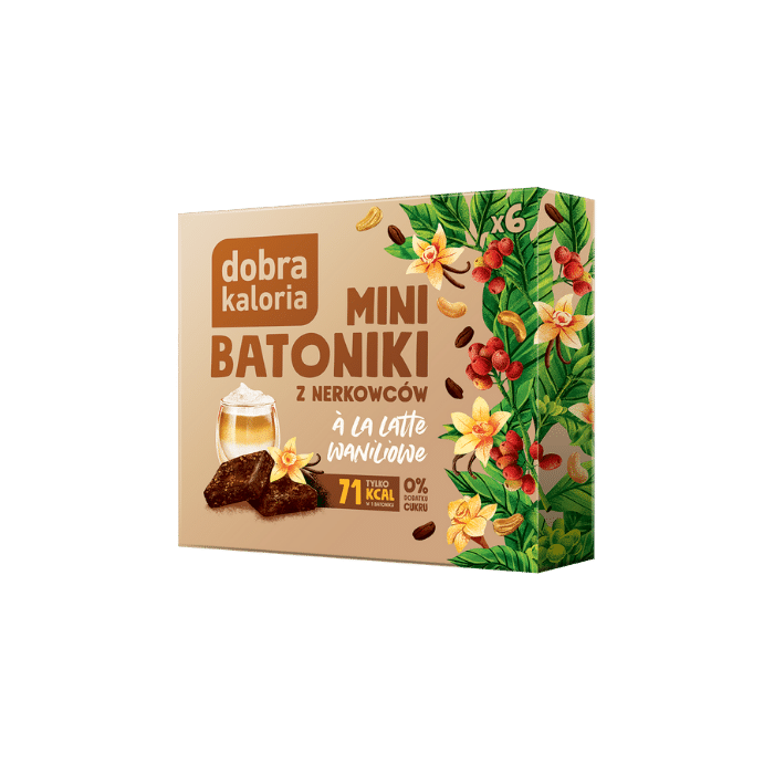 Batoniki mini z nerkowców a'la latte z wanilią